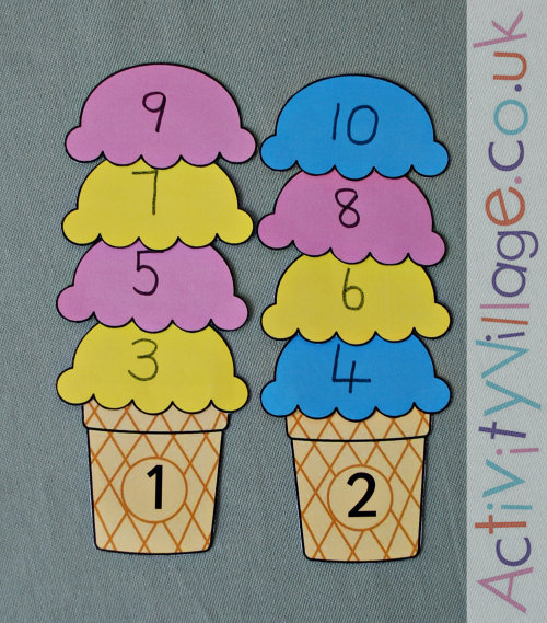 Odds and evens ice cream cones