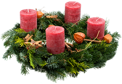 A traditional Advent wreath