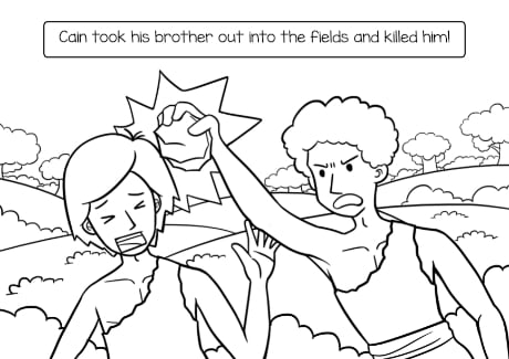 cain and abel bible story coloring pages