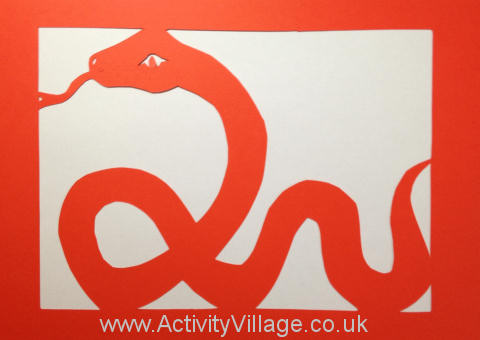 Year of the Snake paper cut