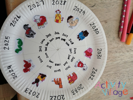 Chinese zodiac apinner - our plate complete with years and animals