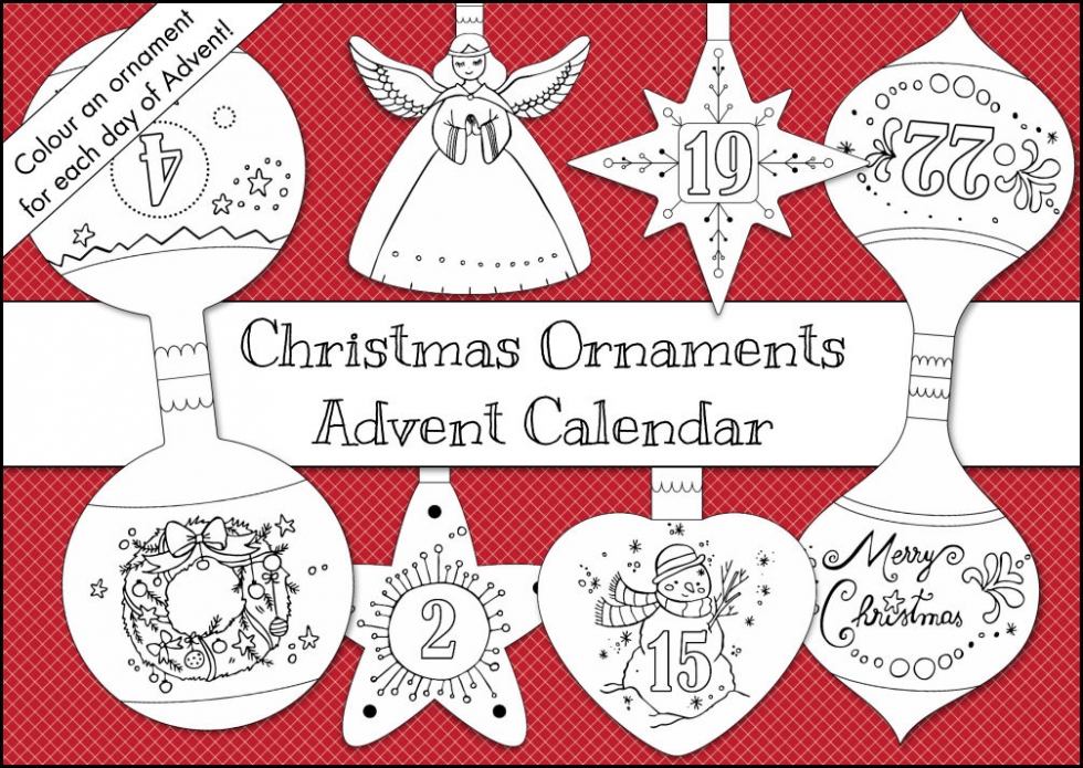 Christmas ornaments advent calendar image