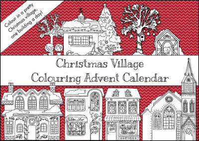 christmas village colouring advent calendar