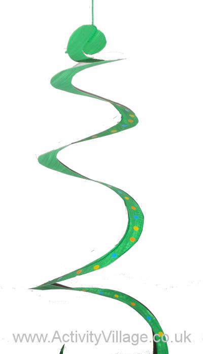 Pack of 10 Baker Ross Spiral Snake Card Mobiles with Gold Cord for Hanging 2 Designs for Children to Paint & Decorate