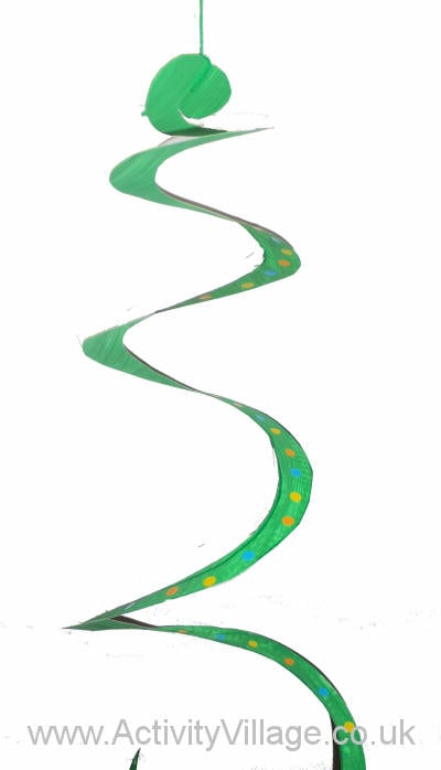 Paper plate snake mobile hanging