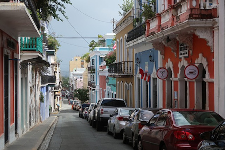 A colourful street in San Juan, Puerto Rico