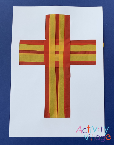 Complete red and gold cross
