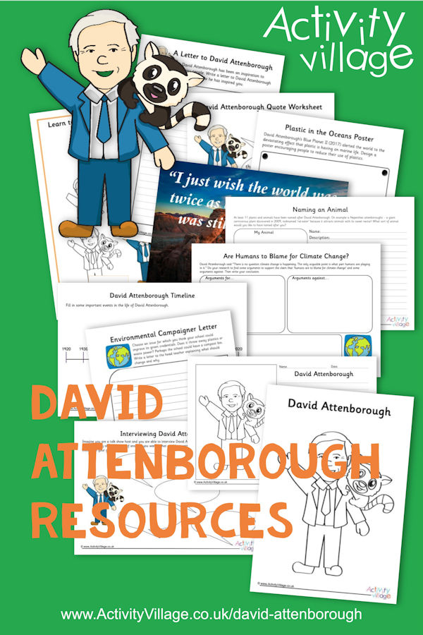 Learning about David Attenborough and his work with these fun resources