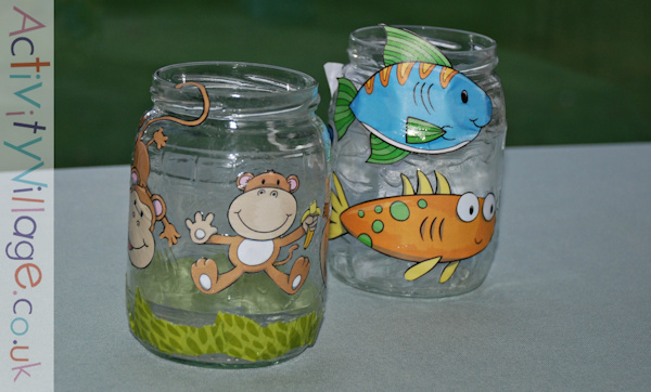 Fish and monkey jars