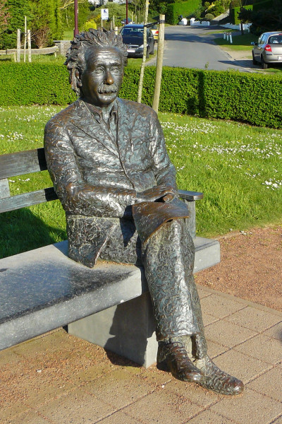 Einstein on a bench