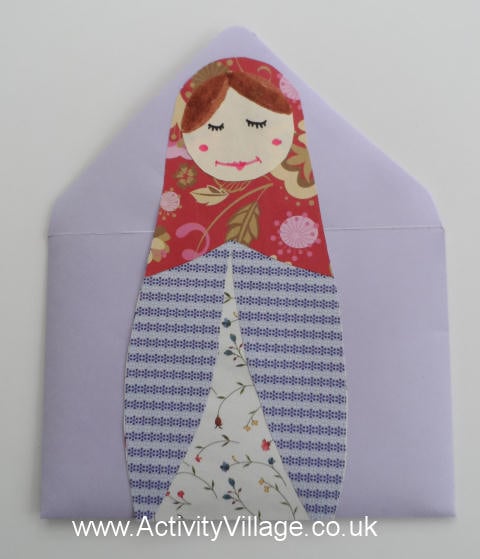 Pretty envelope Matryoshka doll