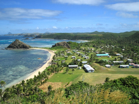 Fijian village by the sea, Fiji