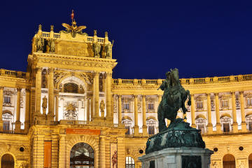 The beautiful Hofburg Imperial Palace in Vienna, Austria