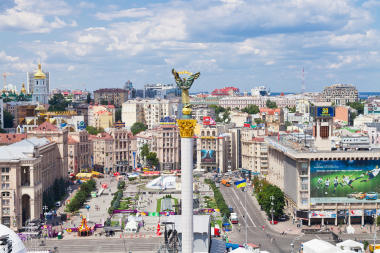 Independence Square, Kiev, capital city of Ukraine