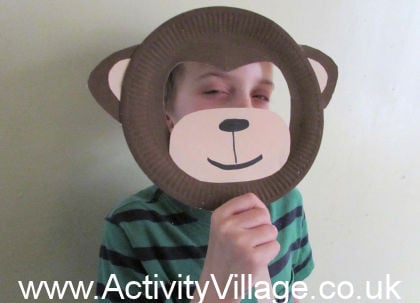 Jack wearing his monkey mask