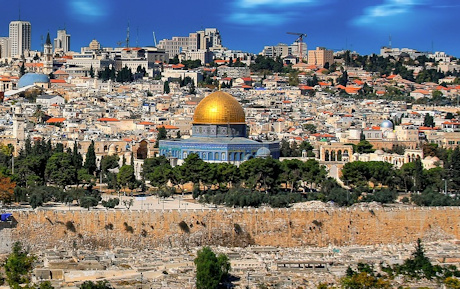 A view over the rooftops of Jerusalem, Israel