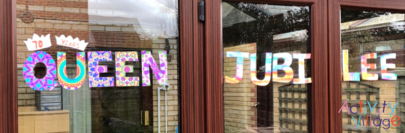 The final Jubilee lettering display on our windows