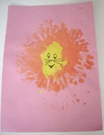 Lion Handprint Painting