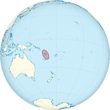 Location of Vanuatu