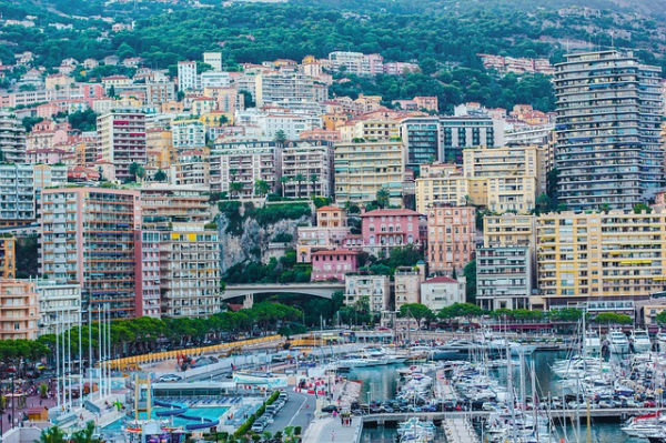 Looking up at the hillside, Monaco