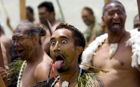 Maori warrior doing the Haka