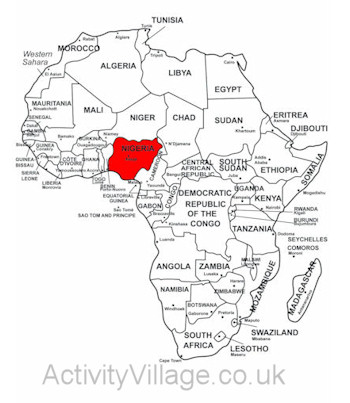 nigeria on a map Nigeria Facts And Printables For Children nigeria on a map