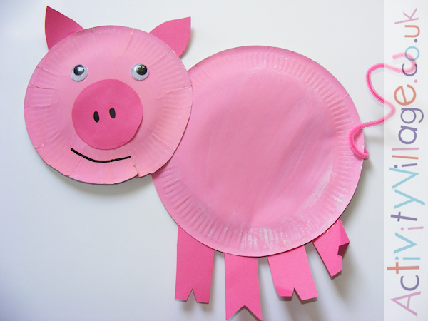 Paper plate pig version 2