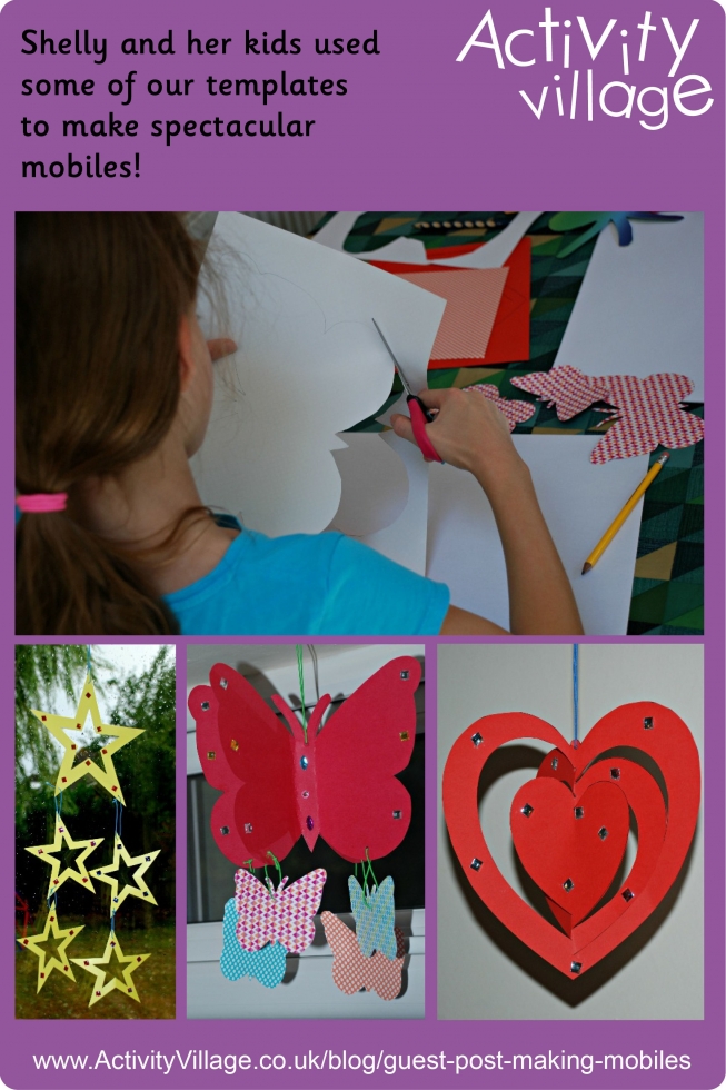 Shelly and her kids use some of our templates to make spectacular mobiles!
