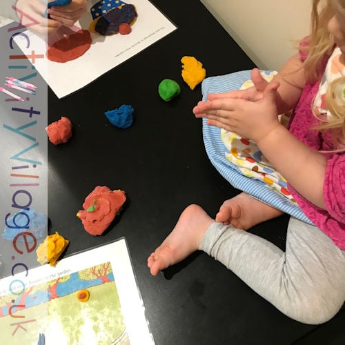 Playdough is more fun when you sit on the table!