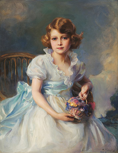 A portrait of Princess Elizabeth in 1933 by Philip de Laszlo
