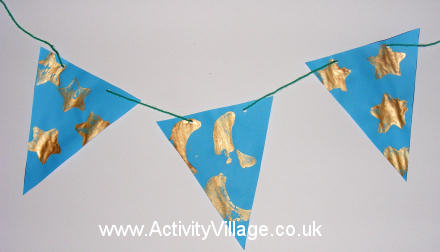 Potato print Eid bunting