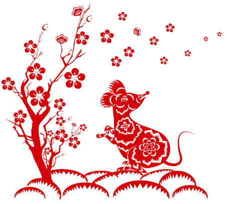 Chinese paper cut for Year of the Rat