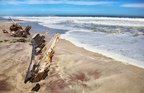 Shipwrecks on the Skeleton Coast of Namibia