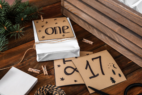 A Simple Advent Calendar With Paper Bags and Labels