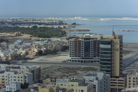 The skyline of Manama, Bahrain