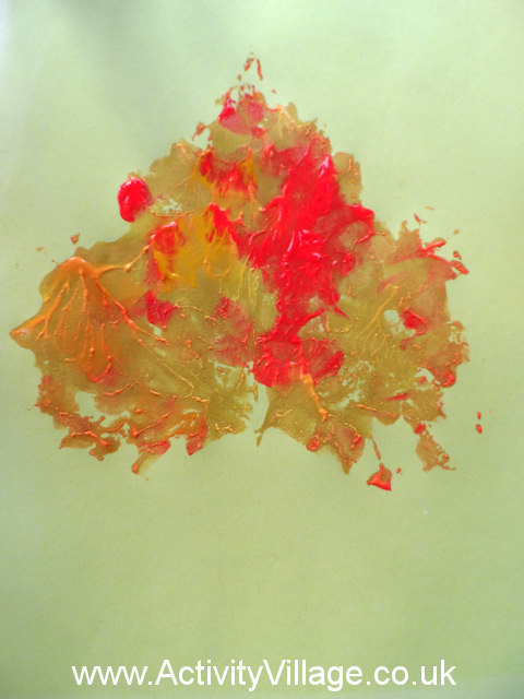 Stamped leaf tree - Sam's leaf print