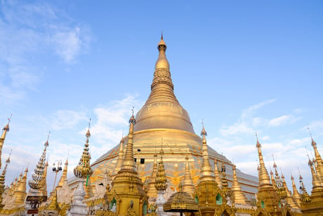 The Shwedagon Pagoda in Yangon, Myanmar