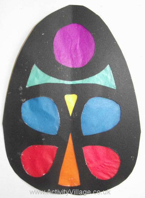 Tissue Paper Stained Glass Egg