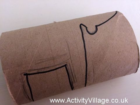 Marking the outline of a goat on the toilet roll