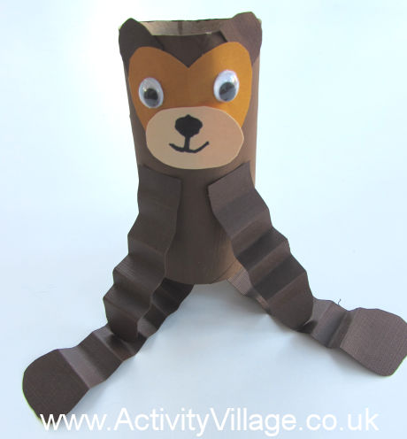 Toilet roll monkey craft