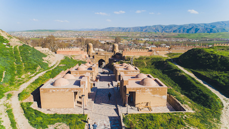 View over the Hisor fortress, Tajikistan