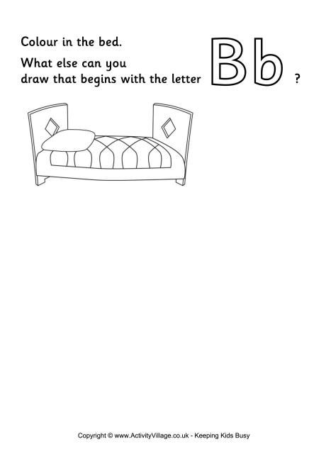 Imagination Alphabet Colouring Page B