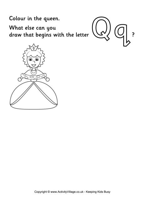 Imagination Alphabet Colouring Page Q