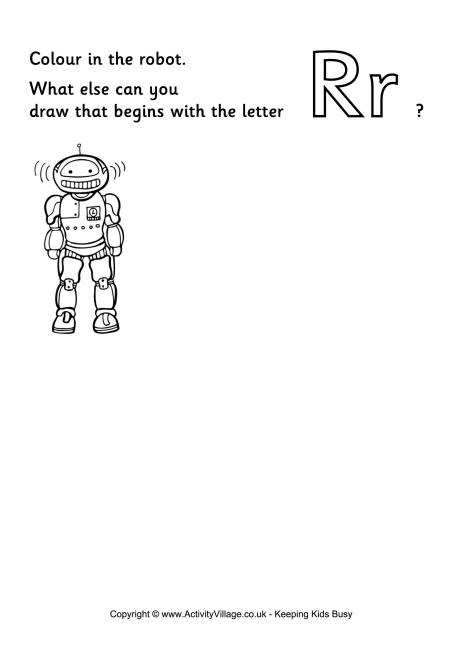 Imagination Alphabet Colouring Page R