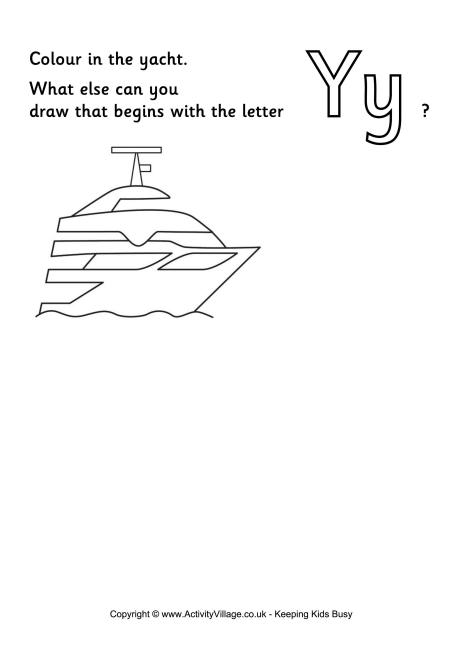 Imagination Alphabet Colouring Page Y