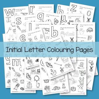 Initial Letter Colouring Pages