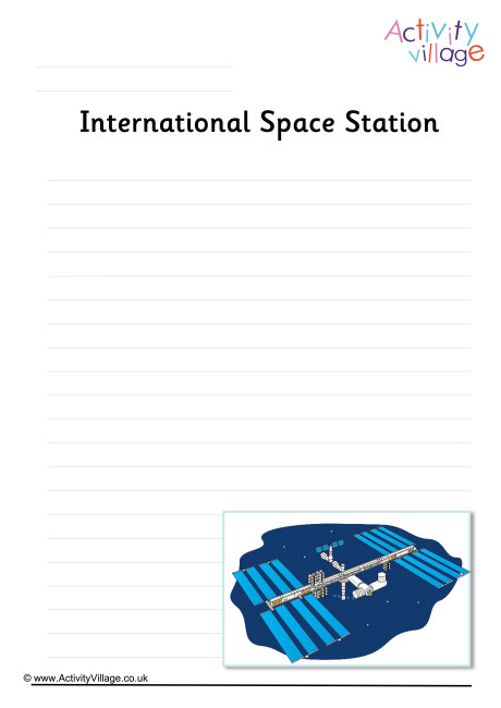 International Space Station writing page