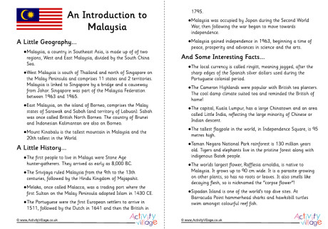 Introduction To Malaysia