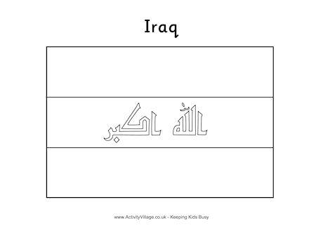 Iraq Flag Colouring Page