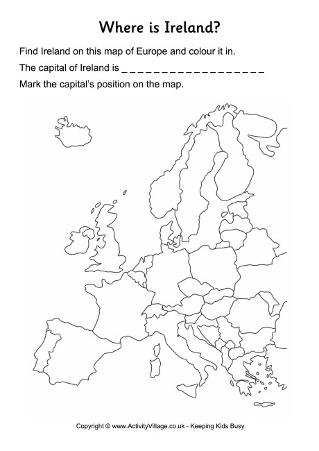 Ireland location worksheet